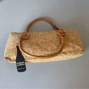 Primeware Cork Sassy Wine Clutch, Brown NWT